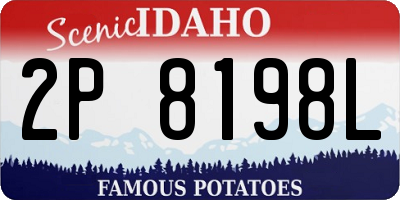 ID license plate 2P8198L