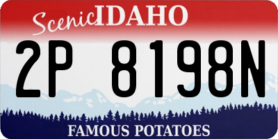 ID license plate 2P8198N