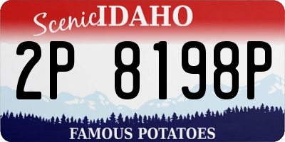 ID license plate 2P8198P