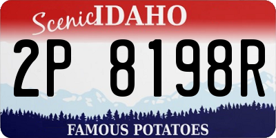 ID license plate 2P8198R
