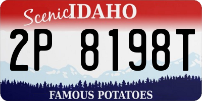 ID license plate 2P8198T
