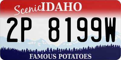 ID license plate 2P8199W