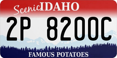 ID license plate 2P8200C