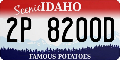 ID license plate 2P8200D