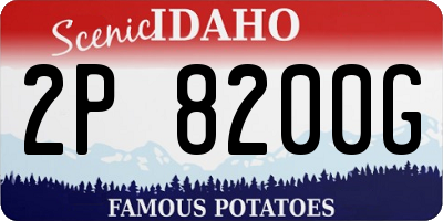 ID license plate 2P8200G