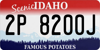 ID license plate 2P8200J