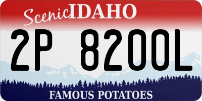 ID license plate 2P8200L