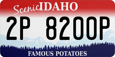 ID license plate 2P8200P