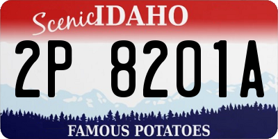 ID license plate 2P8201A