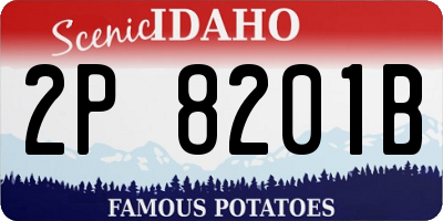 ID license plate 2P8201B