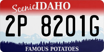ID license plate 2P8201G
