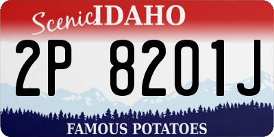 ID license plate 2P8201J