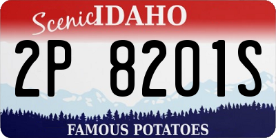 ID license plate 2P8201S