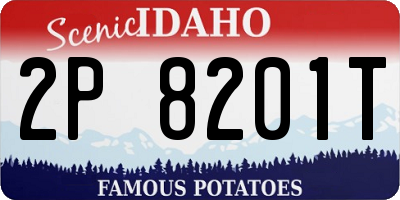 ID license plate 2P8201T