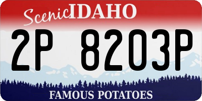 ID license plate 2P8203P