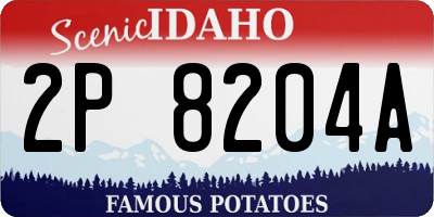 ID license plate 2P8204A