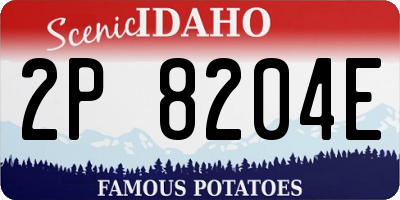 ID license plate 2P8204E