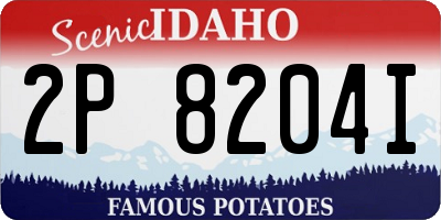 ID license plate 2P8204I