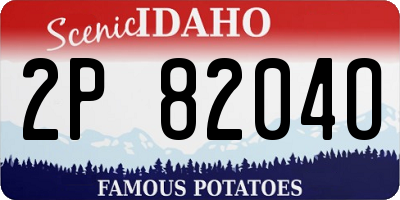 ID license plate 2P8204O