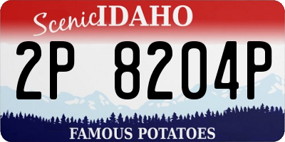 ID license plate 2P8204P