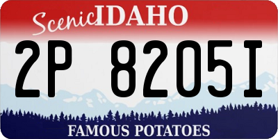 ID license plate 2P8205I