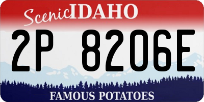 ID license plate 2P8206E