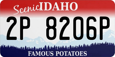 ID license plate 2P8206P
