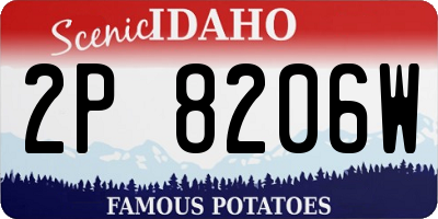 ID license plate 2P8206W