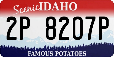 ID license plate 2P8207P