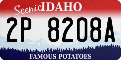 ID license plate 2P8208A