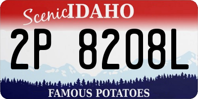 ID license plate 2P8208L