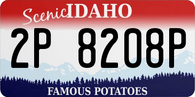 ID license plate 2P8208P