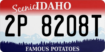 ID license plate 2P8208T