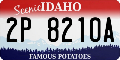 ID license plate 2P8210A