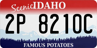 ID license plate 2P8210C