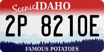 ID license plate 2P8210E