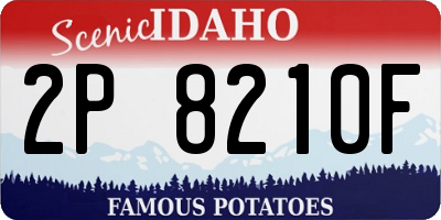ID license plate 2P8210F