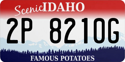 ID license plate 2P8210G