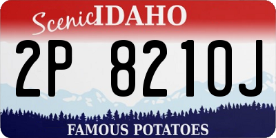 ID license plate 2P8210J