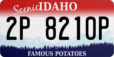 ID license plate 2P8210P