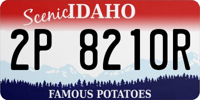 ID license plate 2P8210R