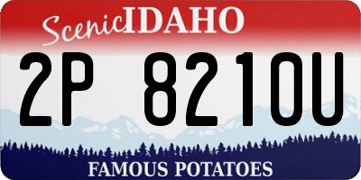 ID license plate 2P8210U