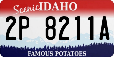 ID license plate 2P8211A