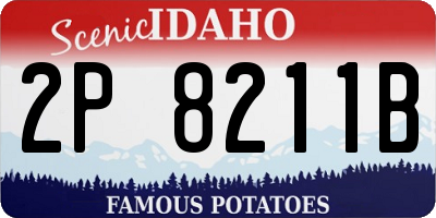 ID license plate 2P8211B