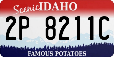 ID license plate 2P8211C