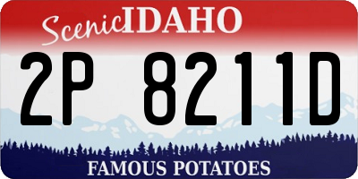 ID license plate 2P8211D