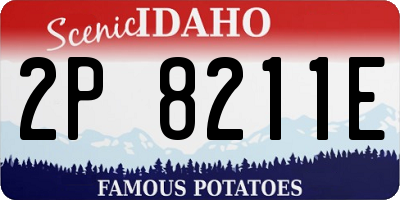 ID license plate 2P8211E