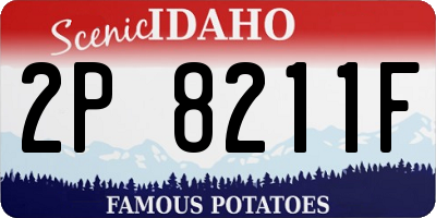 ID license plate 2P8211F