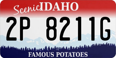 ID license plate 2P8211G