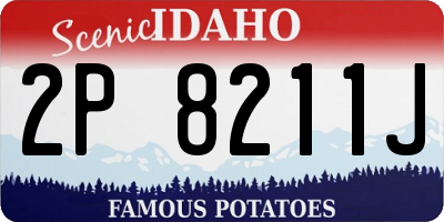 ID license plate 2P8211J